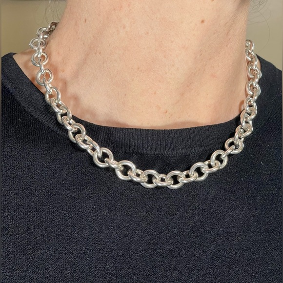 Tiffany & Co. heavy chain link necklace 16” - Picture 3 of 8